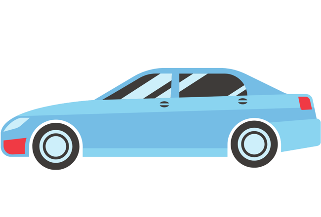 Blue car