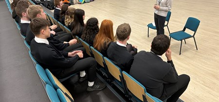 Efa with sixth form pupils 