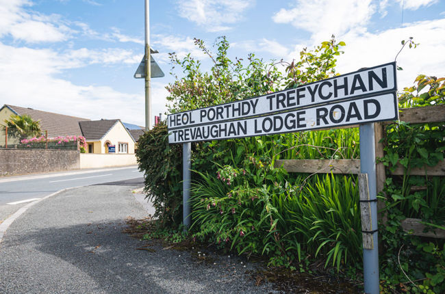 Village place name sign